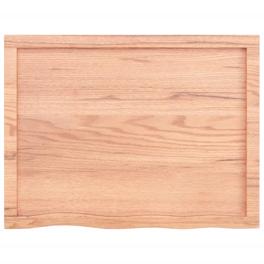 Vegghylle lysebrun 80x60x(2-4) cm behandlet heltre eik