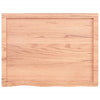 Vegghylle lysebrun 80x60x(2-4) cm behandlet heltre eik