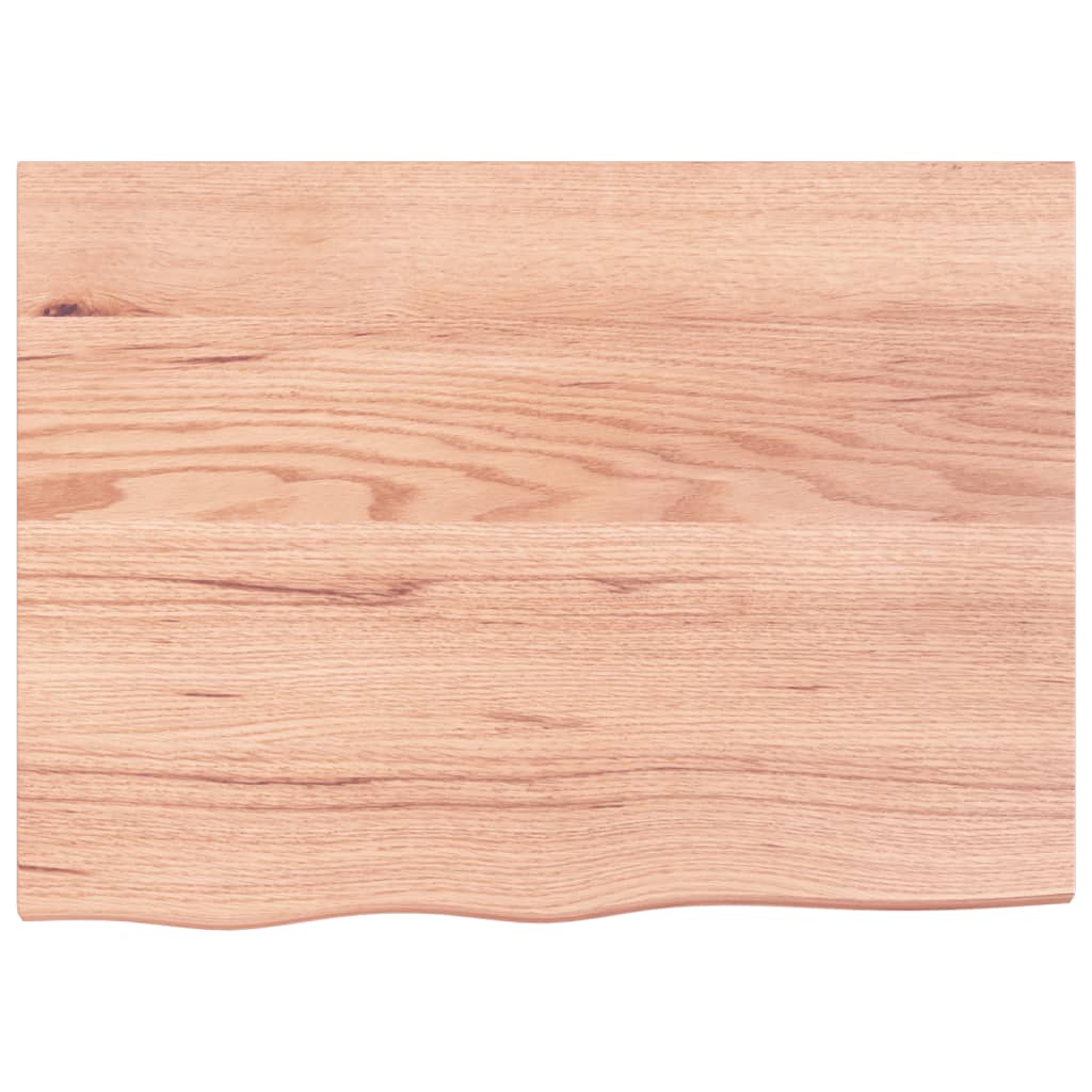 Vegghylle lysebrun 80x60x(2-6) cm behandlet heltre eik