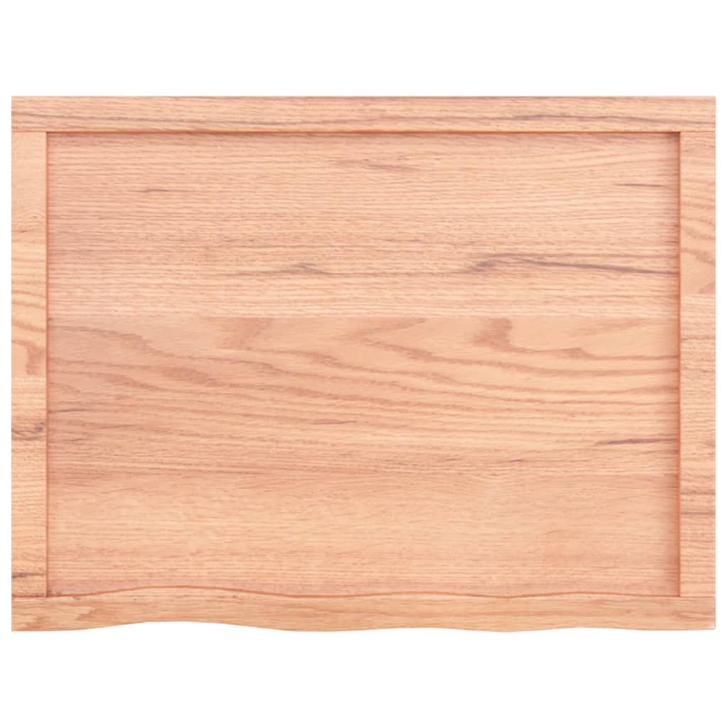 Vegghylle lysebrun 80x60x(2-6) cm behandlet heltre eik