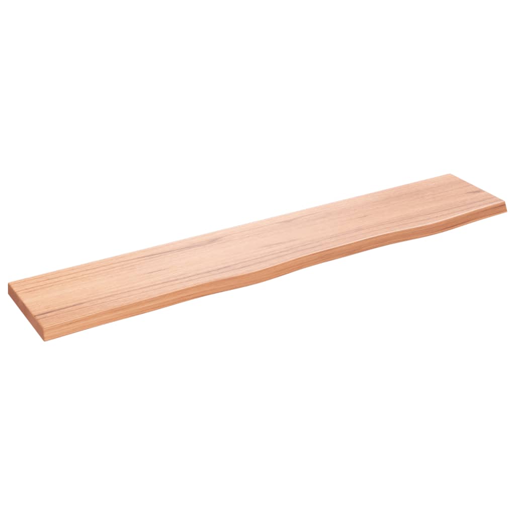 Vegghylle lysebrun 100x20x2 cm behandlet heltre eik