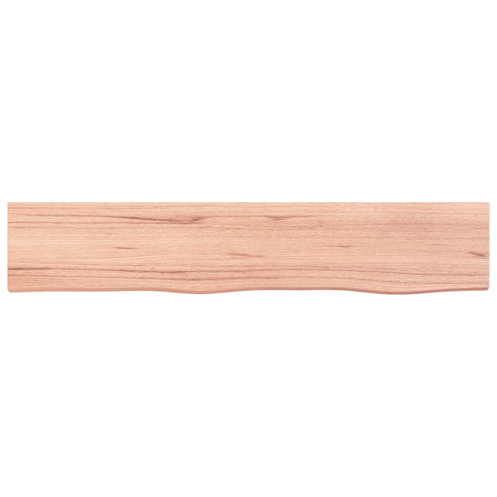 Vegghylle lysebrun 100x20x6 cm behandlet heltre eik