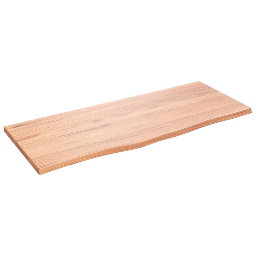Vegghylle lysebrun 100x40x2 cm behandlet heltre eik