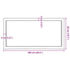 Vegghylle lysebrun 100x50x(2-4) cm behandlet heltre eik