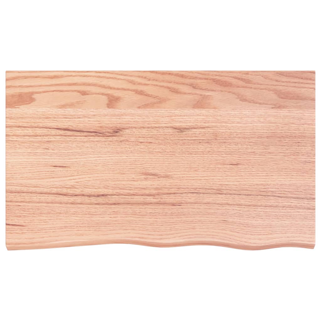 Vegghylle lysebrun 100x60x(2-4) cm behandlet heltre eik