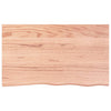 Vegghylle lysebrun 100x60x(2-4) cm behandlet heltre eik