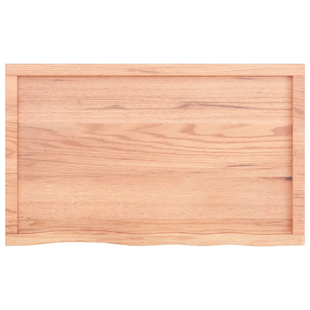 Vegghylle lysebrun 100x60x(2-4) cm behandlet heltre eik