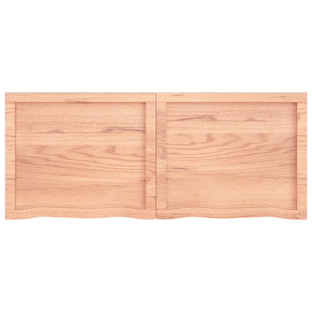 Vegghylle lysebrun 120x50x(2-4) cm behandlet heltre eik