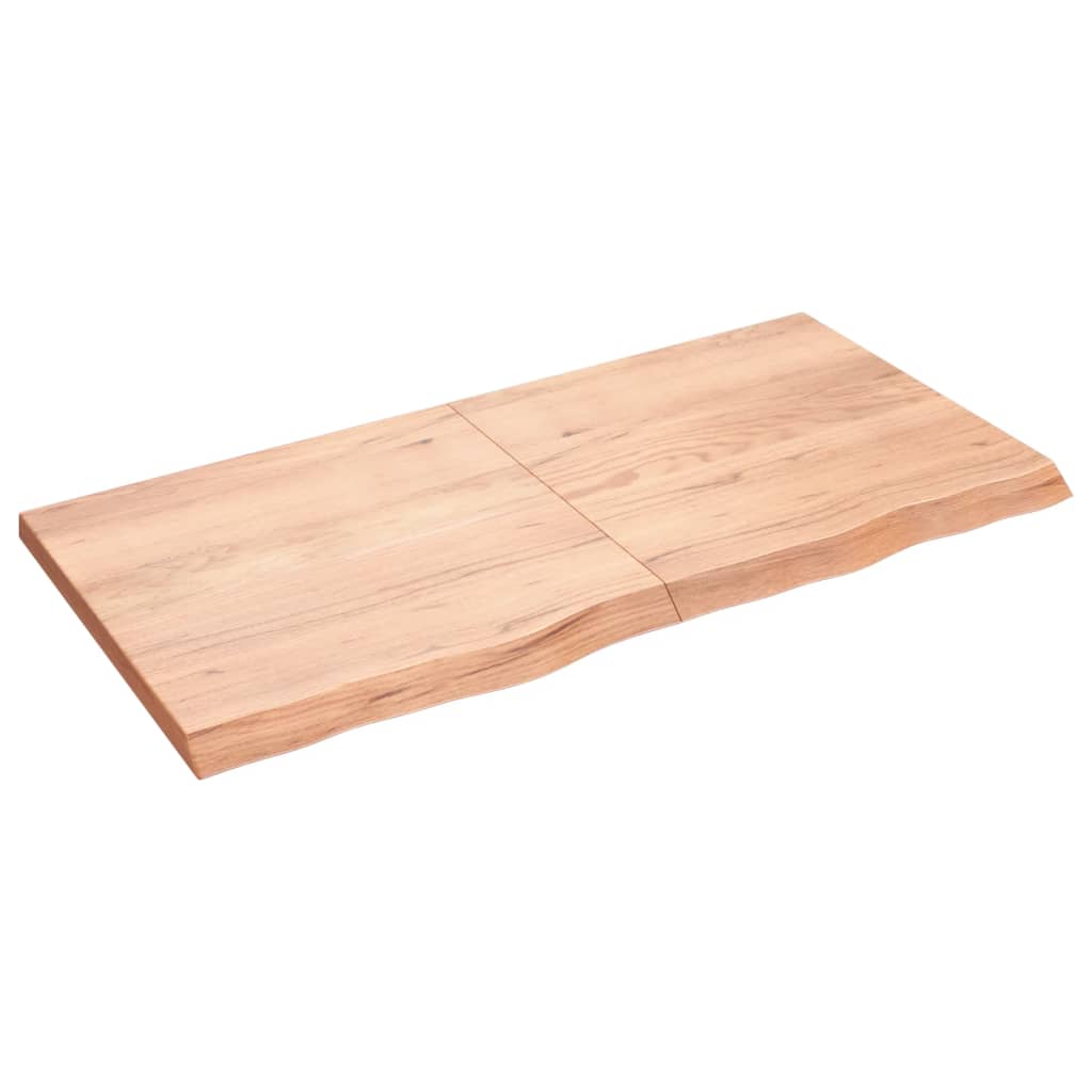 Vegghylle lysebrun 120x60x(2-4) cm behandlet heltre eik