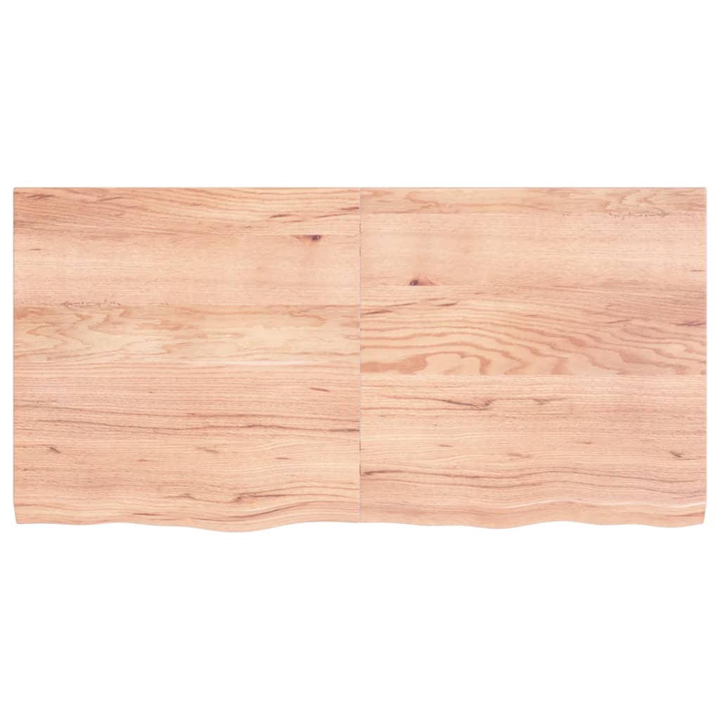 Vegghylle lysebrun 120x60x(2-4) cm behandlet heltre eik