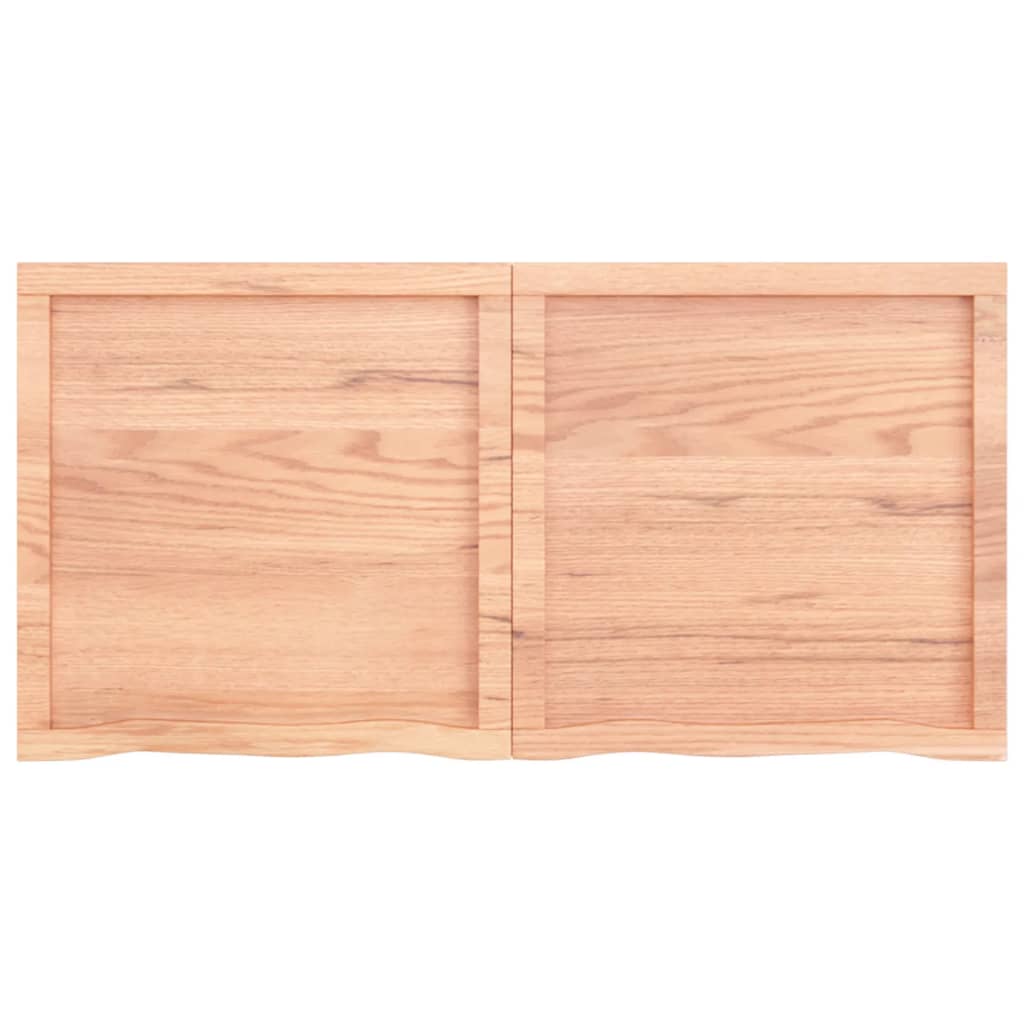 Vegghylle lysebrun 120x60x(2-4) cm behandlet heltre eik