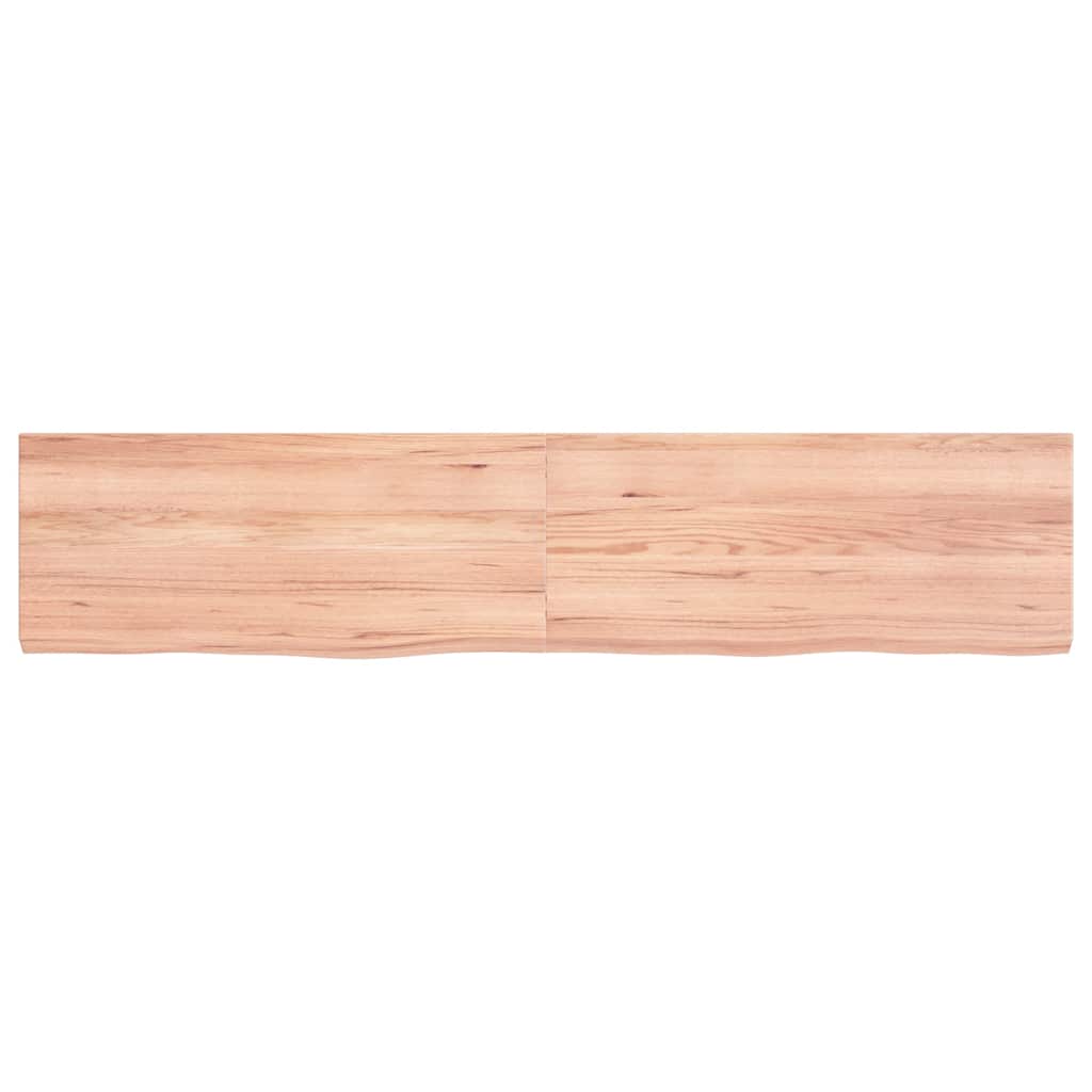 Vegghylle lysebrun 140x30x(2-4) cm behandlet heltre eik
