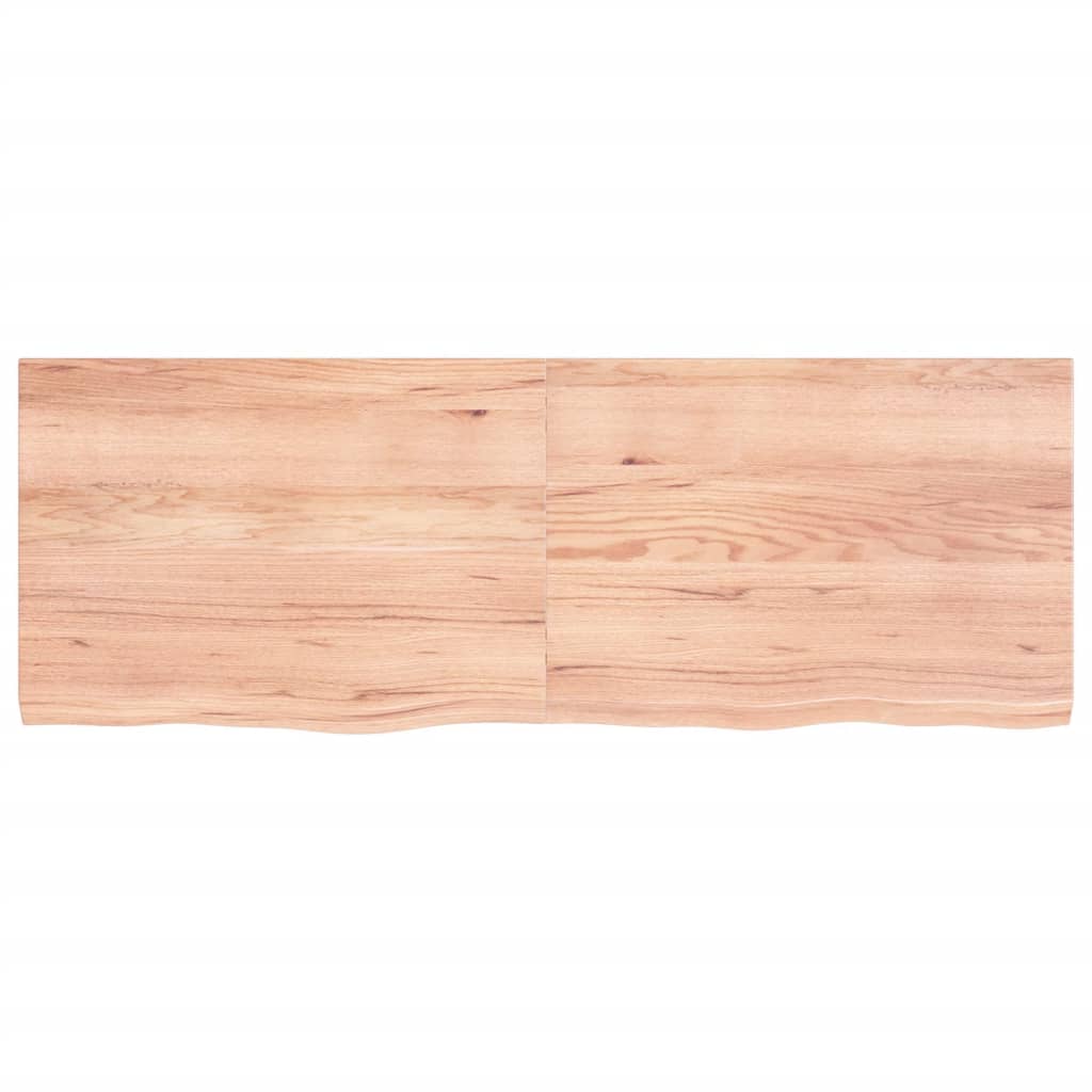 Vegghylle lysebrun 140x50x(2-4) cm behandlet heltre eik