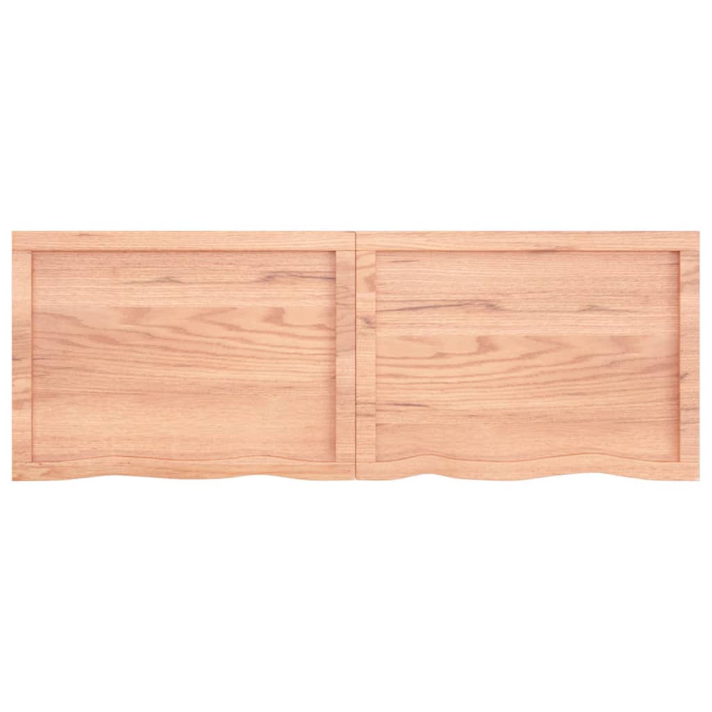 Vegghylle lysebrun 140x50x(2-4) cm behandlet heltre eik