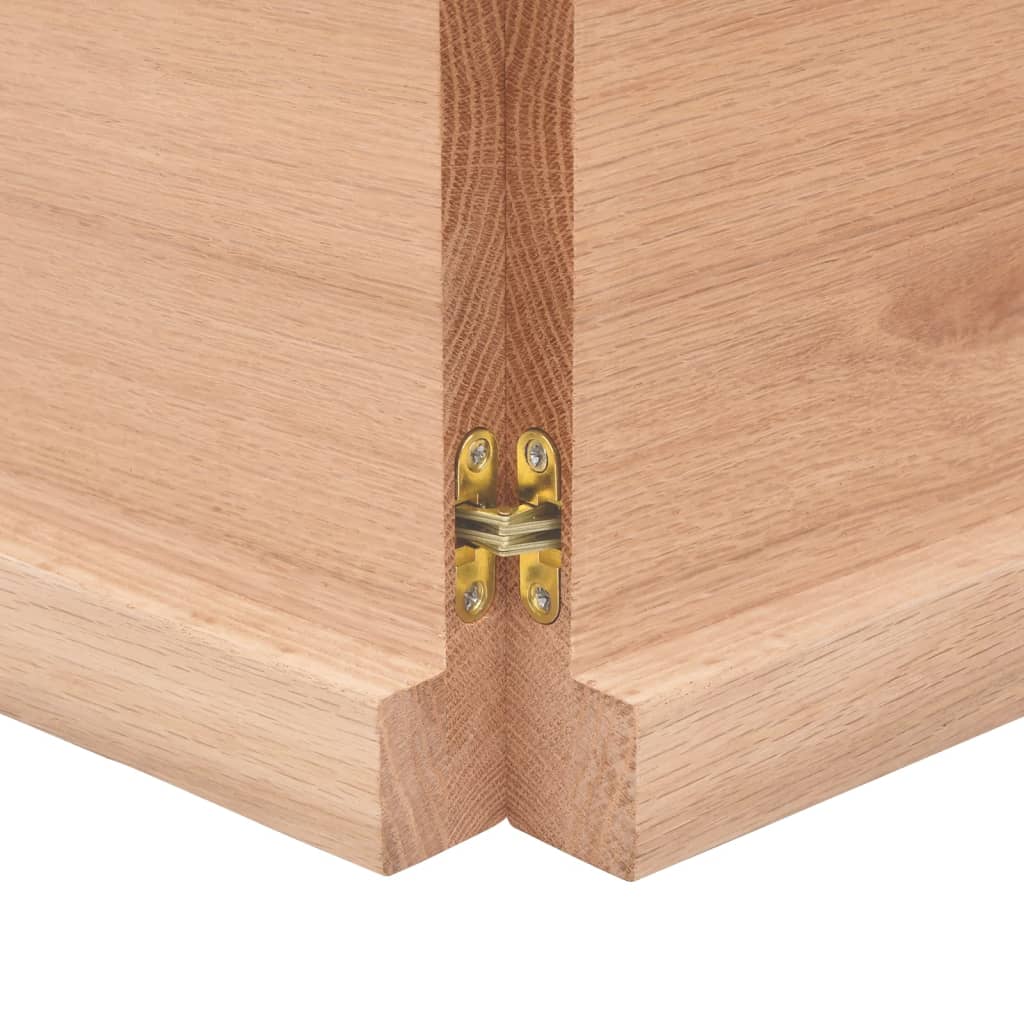 Vegghylle lysebrun 140x50x(2-4) cm behandlet heltre eik