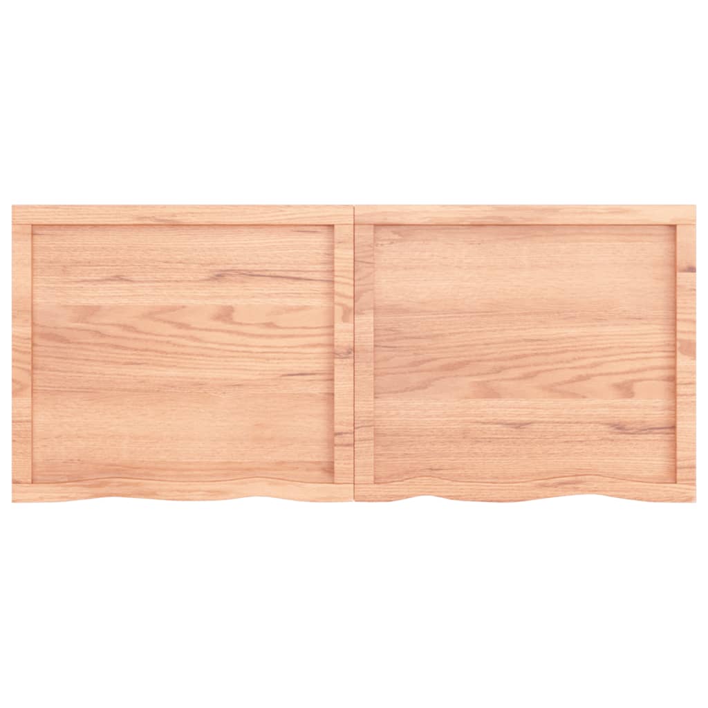 Vegghylle lysebrun 140x60x(2-4) cm behandlet heltre eik