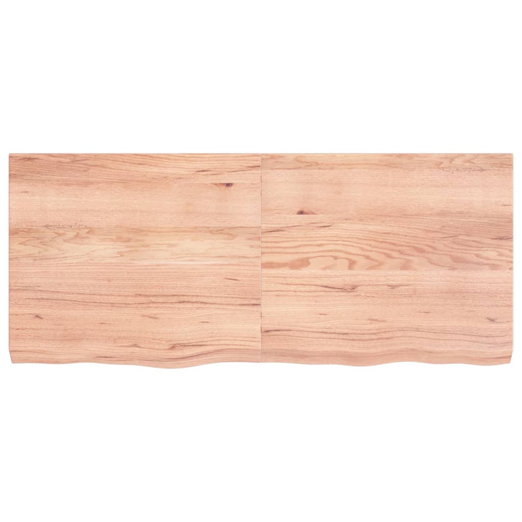 Vegghylle lysebrun 140x60x(2-6) cm behandlet heltre eik
