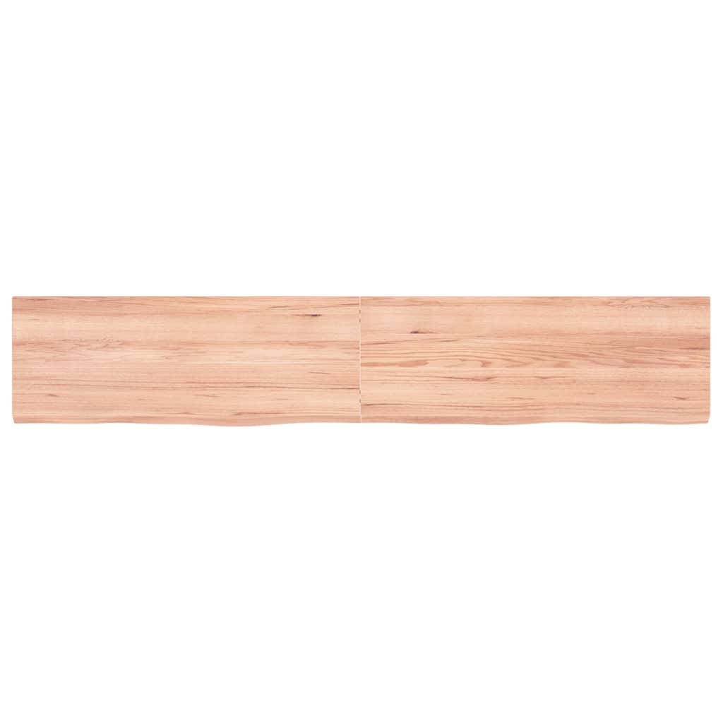 Vegghylle lysebrun 160x30x(2-4) cm behandlet heltre eik