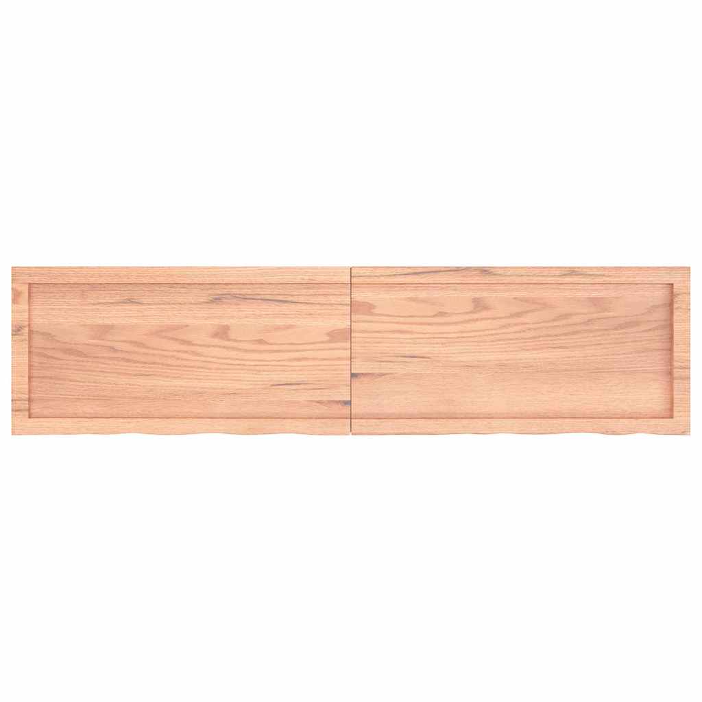 Vegghylle lysebrun 160x40x(2-4) cm behandlet heltre eik