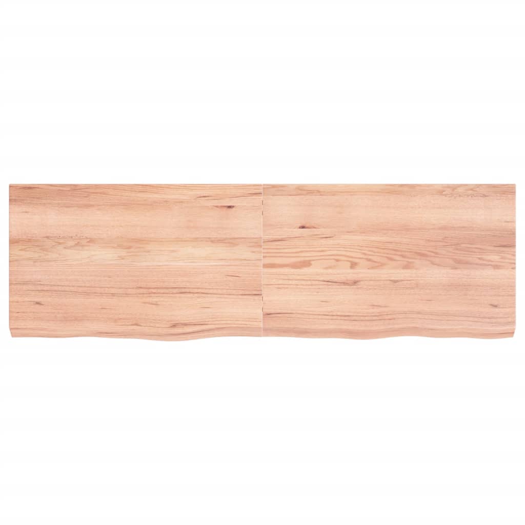 Vegghylle lysebrun 160x50x(2-6) cm behandlet heltre eik