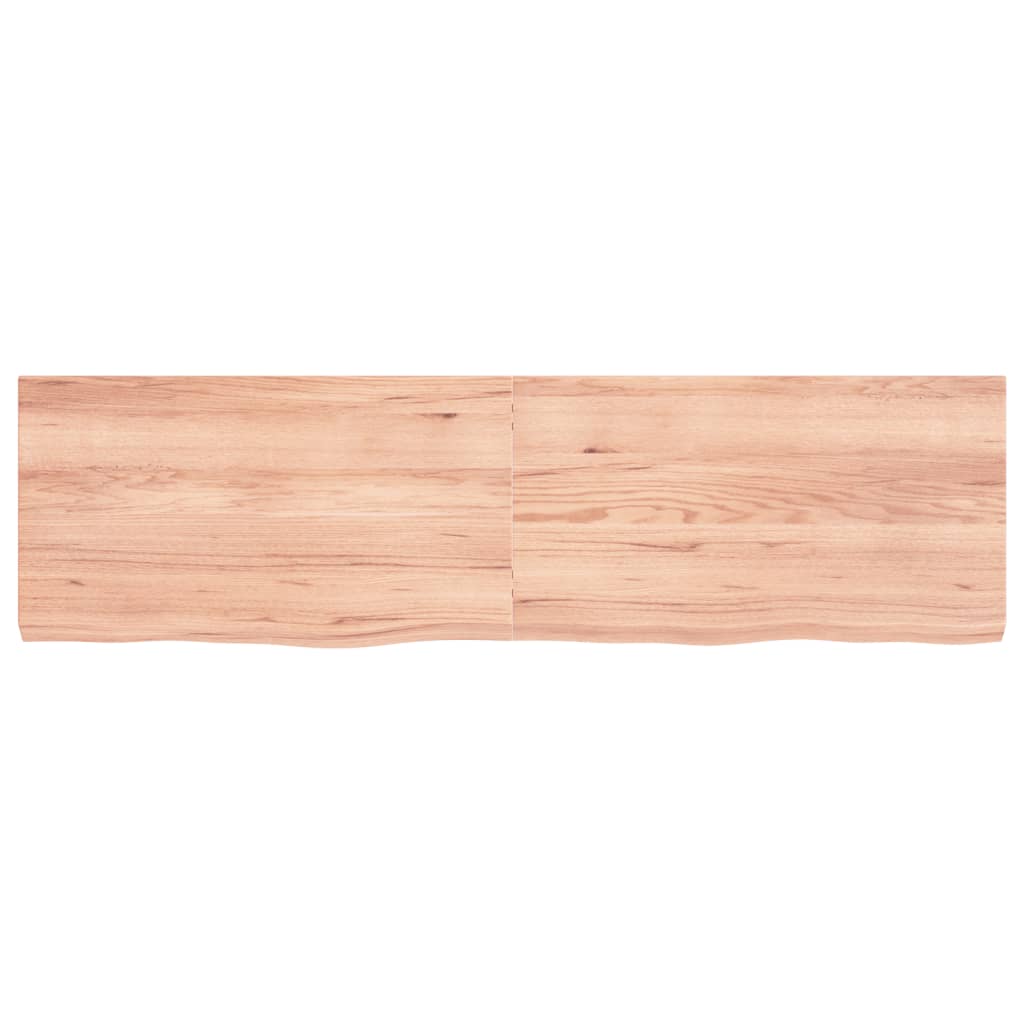 Vegghylle lysebrun 120x50x(2-6) cm behandlet heltre eik