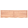 Vegghylle lysebrun 120x50x(2-6) cm behandlet heltre eik