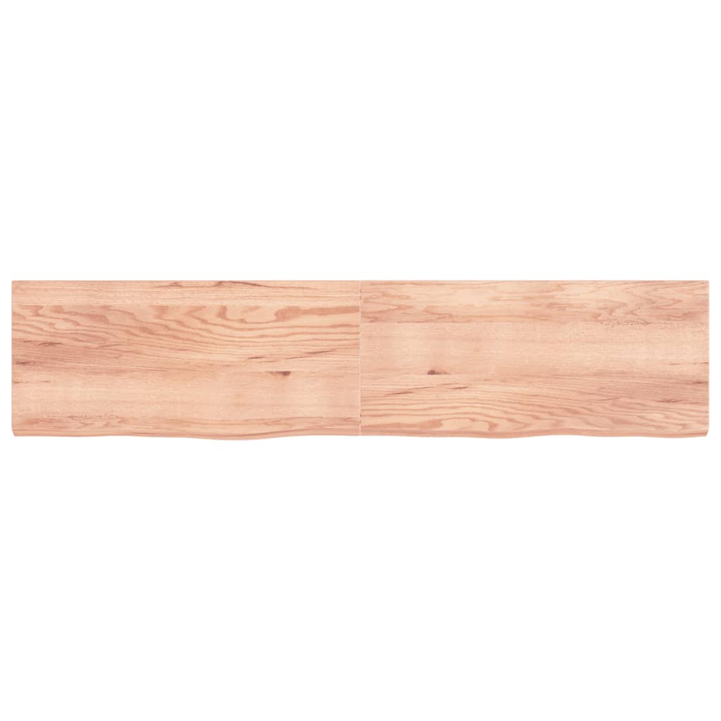 Vegghylle lysebrun 220x50x(2-6) cm behandlet heltre eik