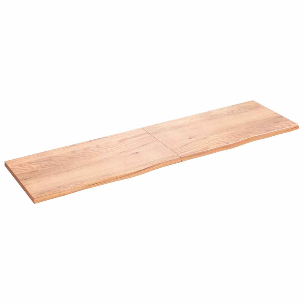 Vegghylle lysebrun 220x60x(2-4) cm behandlet heltre eik