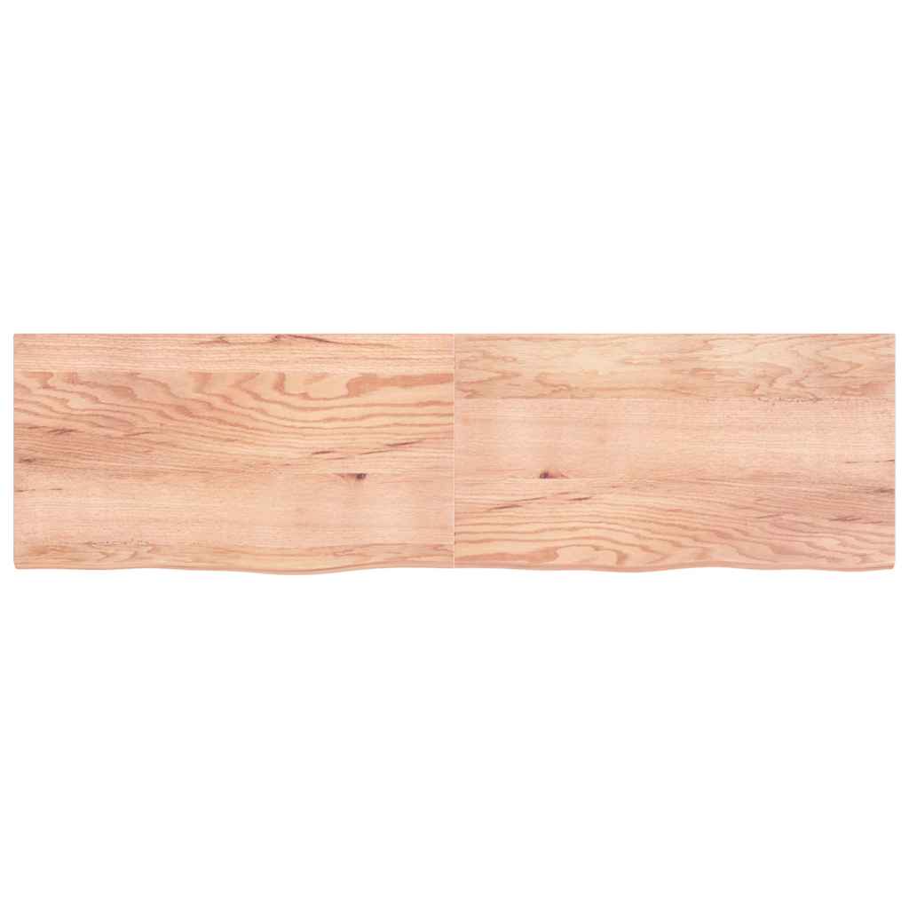 Vegghylle lysebrun 220x60x(2-4) cm behandlet heltre eik