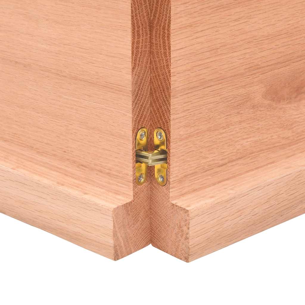 Vegghylle lysebrun 220x60x(2-4) cm behandlet heltre eik