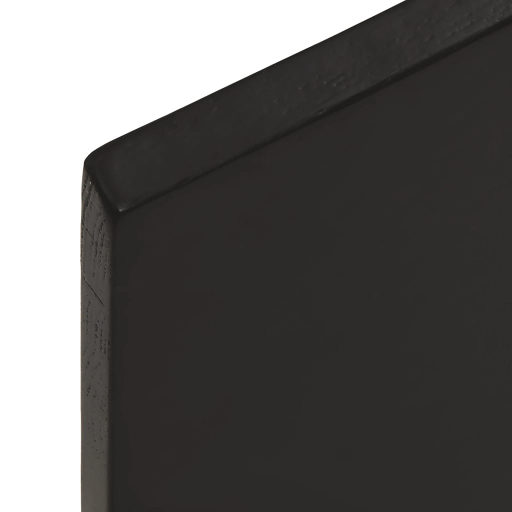 Vegghylle mørkebrun 40x10x2 cm behandlet heltre eik