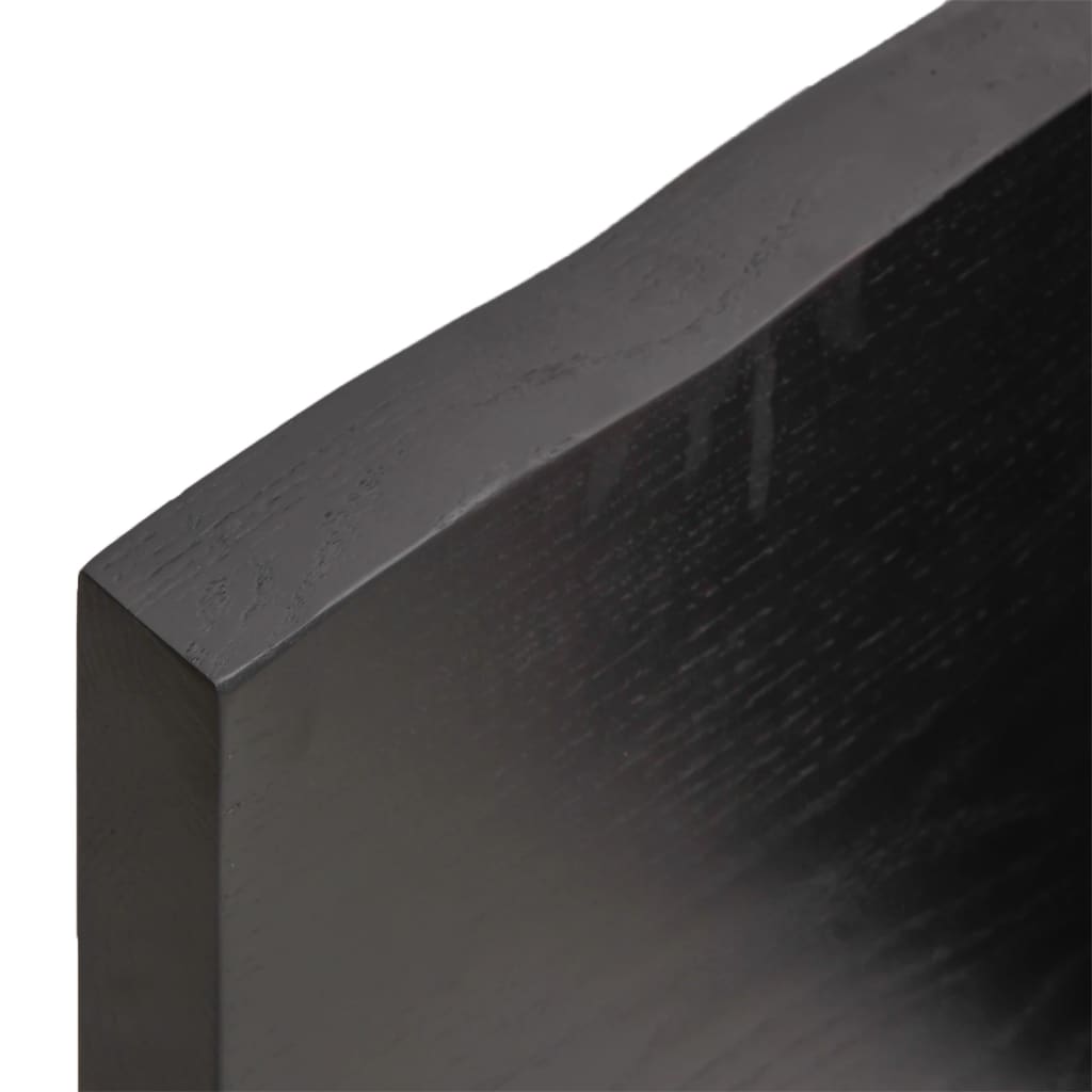 Vegghylle mørkebrun 40x40x(2-4) cm behandlet heltre eik