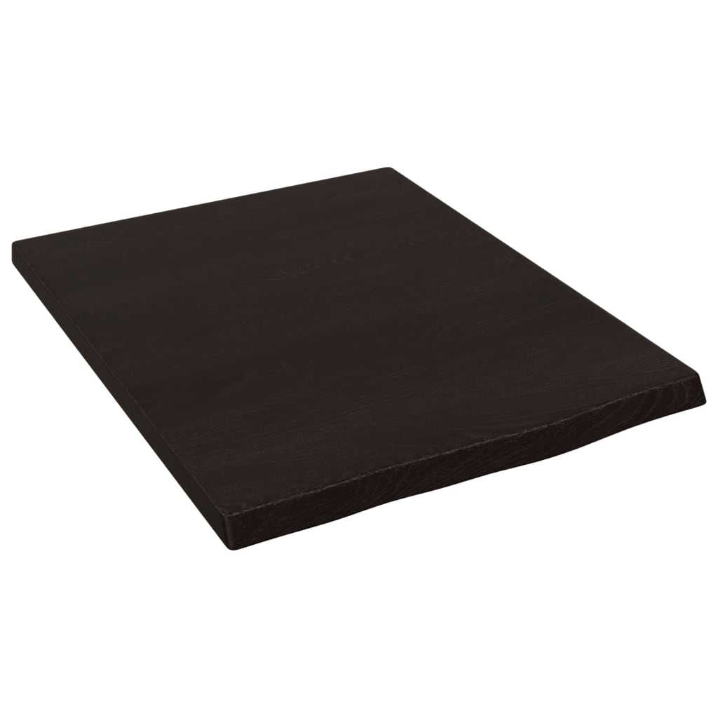 Vegghylle mørkebrun 40x50x2 cm behandlet heltre eik