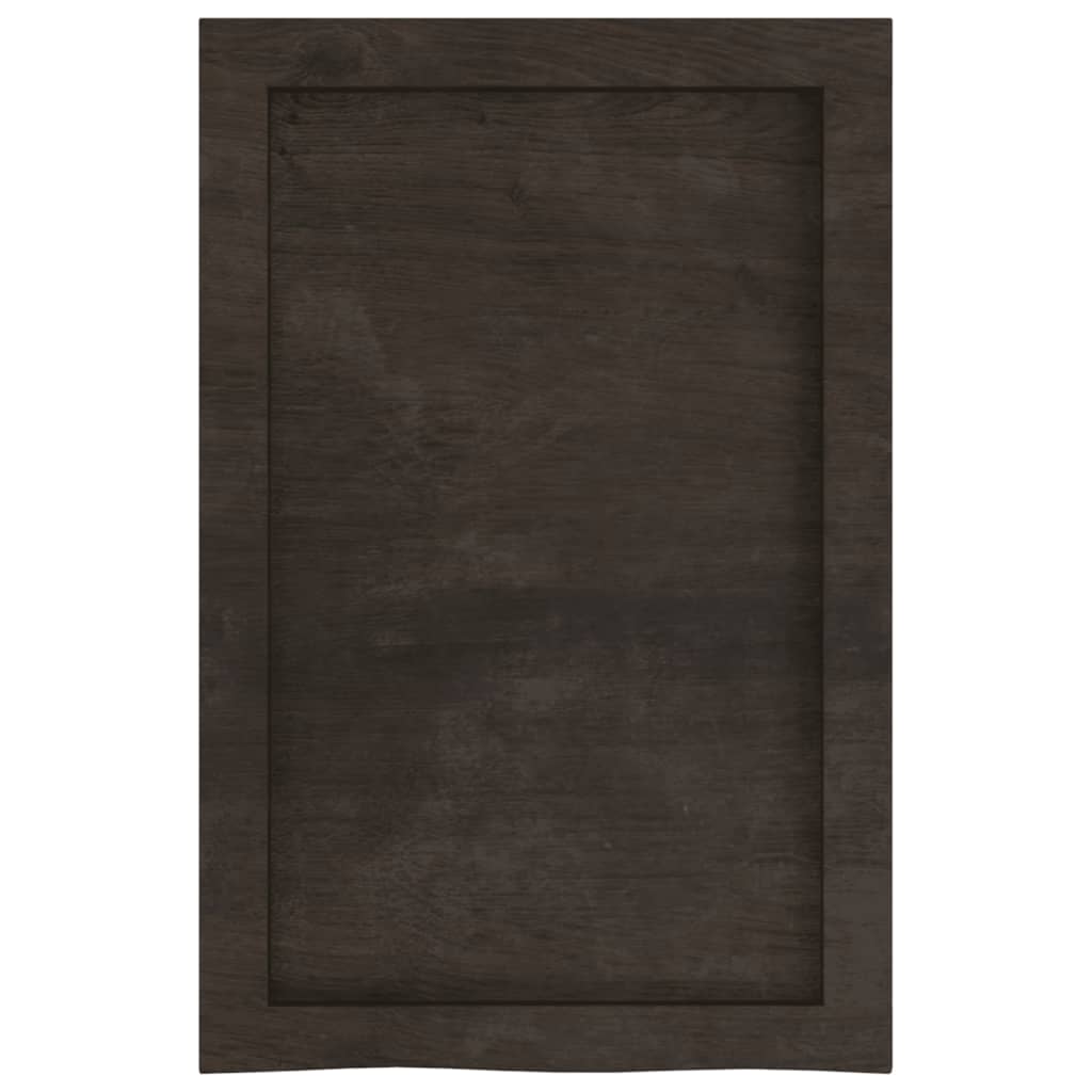 Vegghylle mørkebrun 40x60x(2-6) cm behandlet heltre eik
