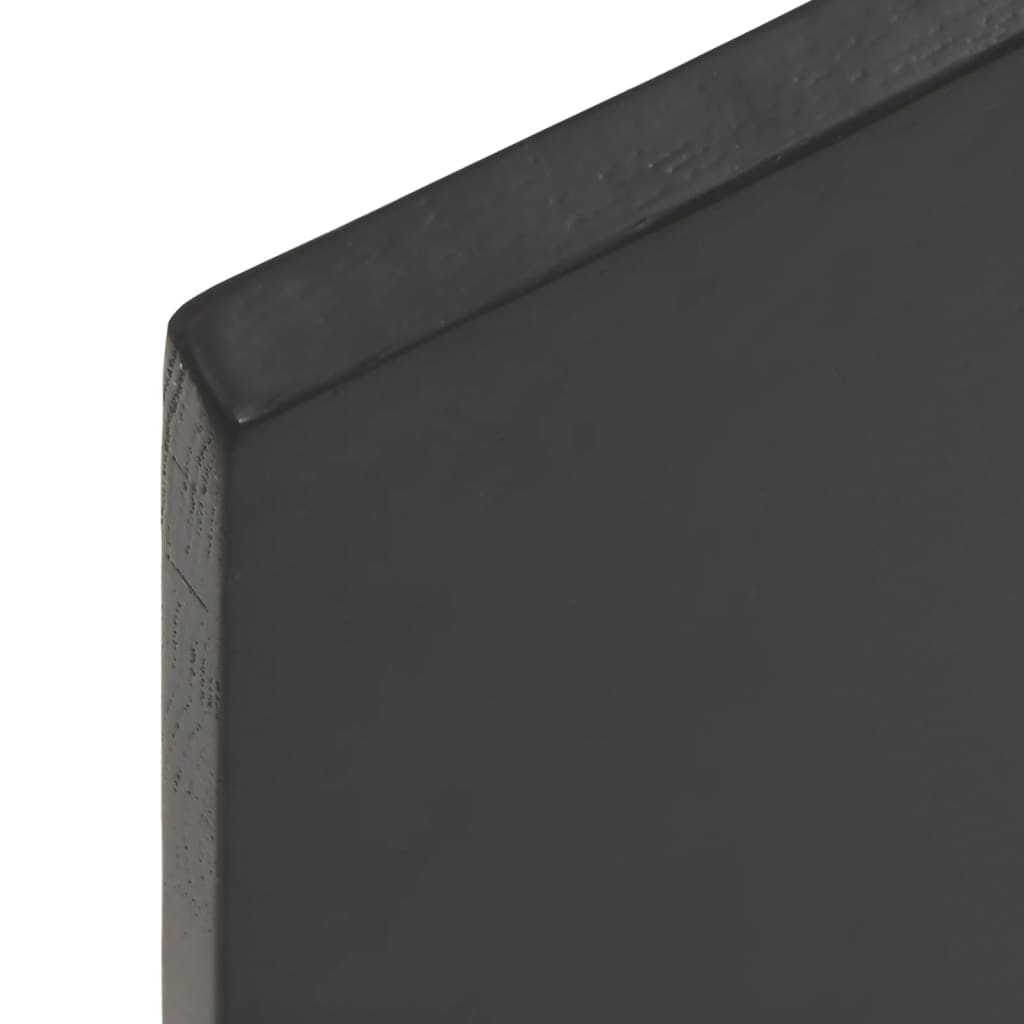 Vegghylle mørkebrun 60x10x2 cm behandlet heltre eik