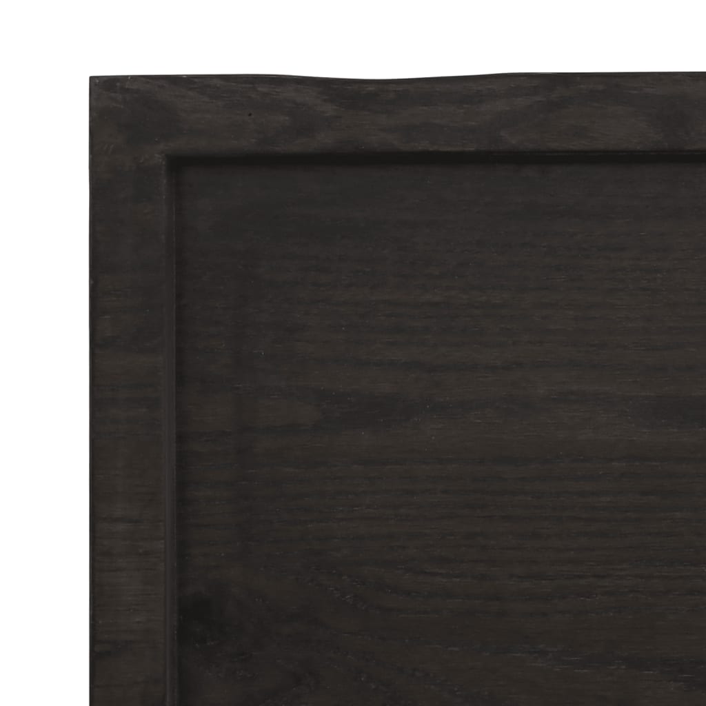 Vegghylle mørkebrun 60x40x(2-4) cm behandlet heltre eik