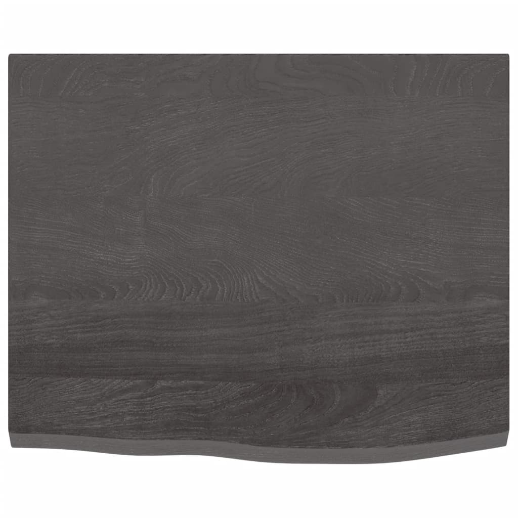Vegghylle mørkebrun 60x50x2 cm behandlet heltre eik