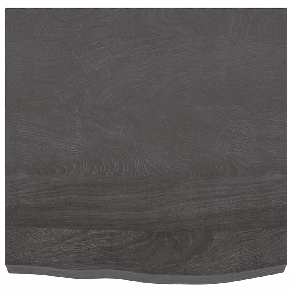 Vegghylle mørkebrun 60x60x(2-6) cm behandlet heltre eik