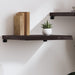 Vegghylle mørkebrun 60x60x(2-6) cm behandlet heltre eik