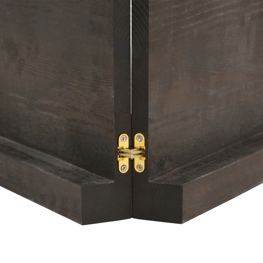Vegghylle mørkebrun 140x60x(2-6) cm behandlet heltre eik