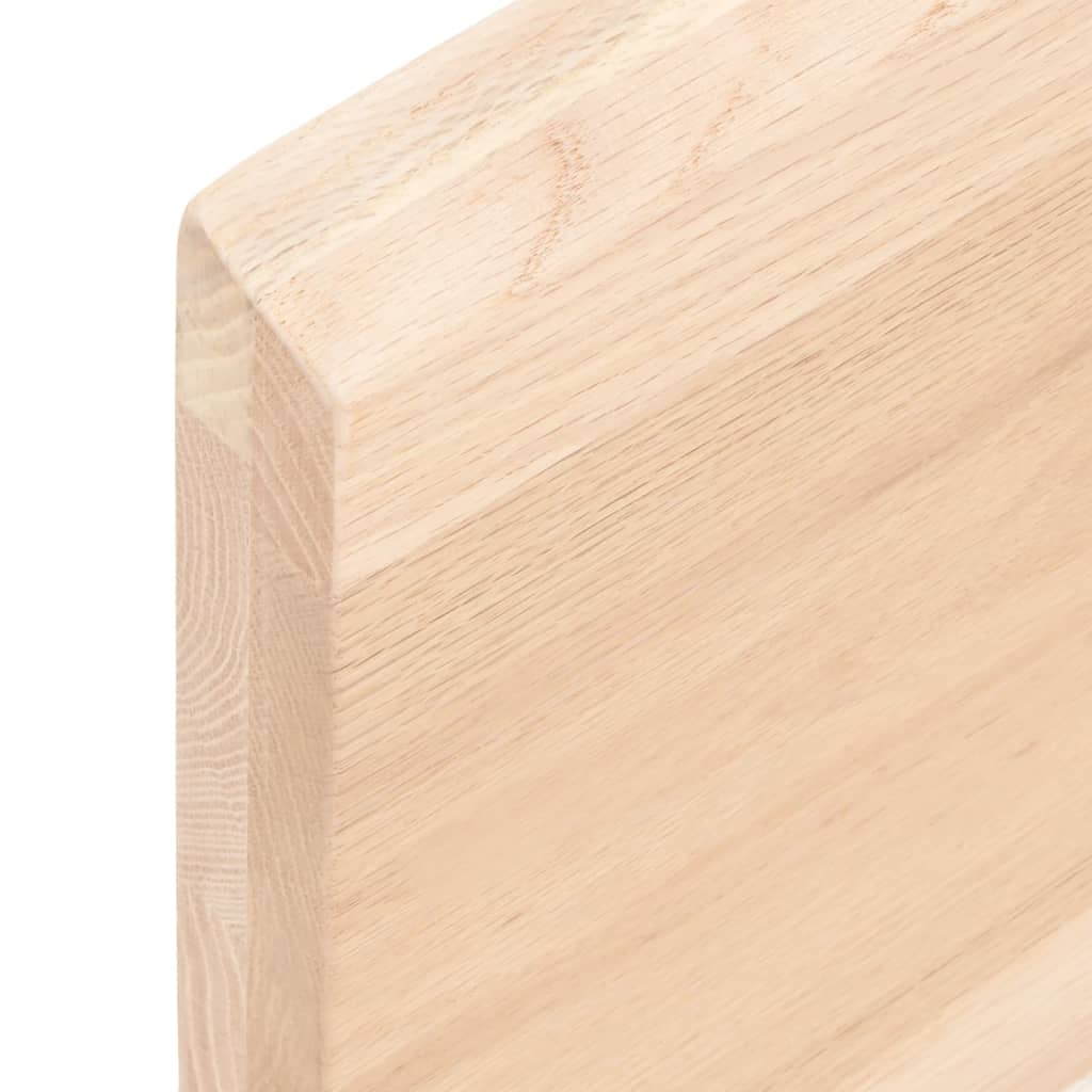 Bordplate 60x40x(2-4) cm ubehandlet heltre eik naturlig kant