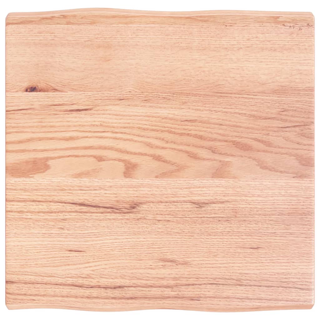 Bordplate lysebrun 60x60x(2-4)cm behandlet heltre naturlig kant