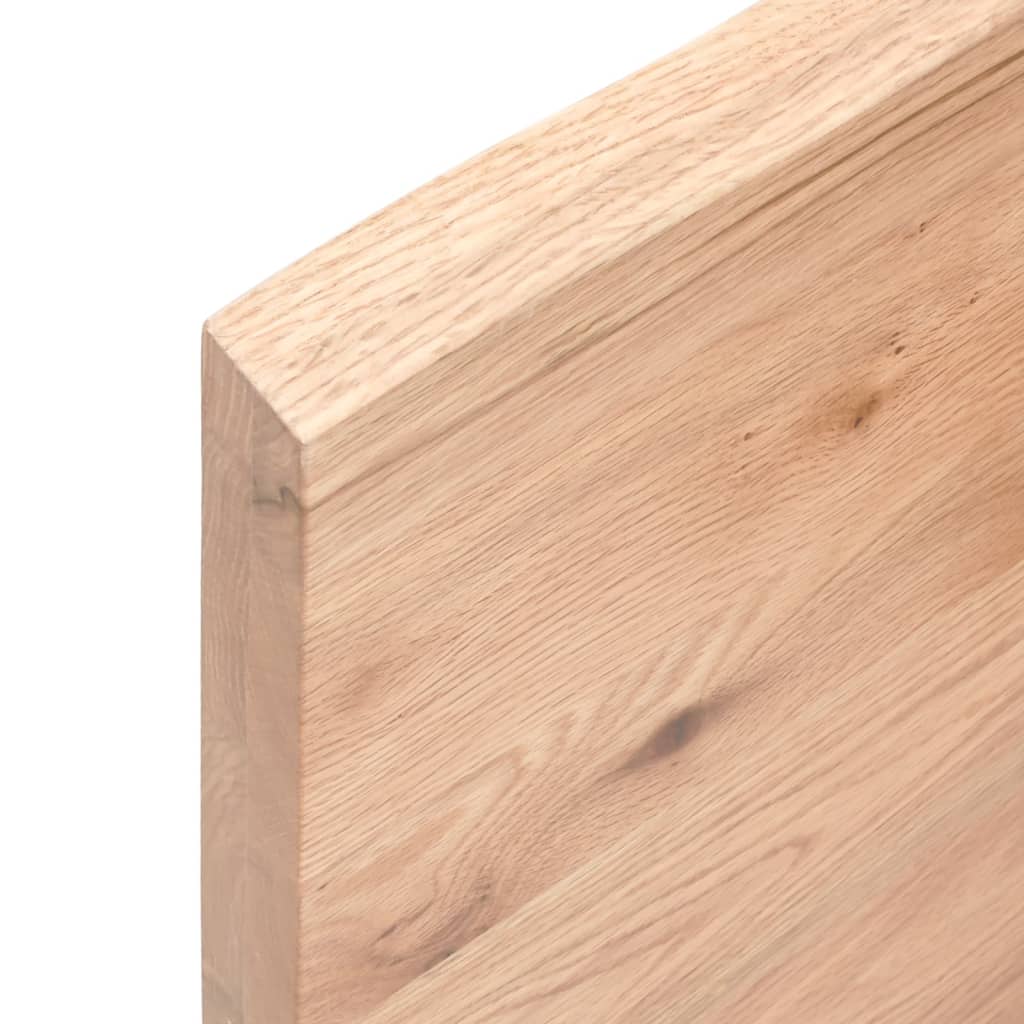 Bordplate lysebrun 60x60x(2-4)cm behandlet heltre naturlig kant