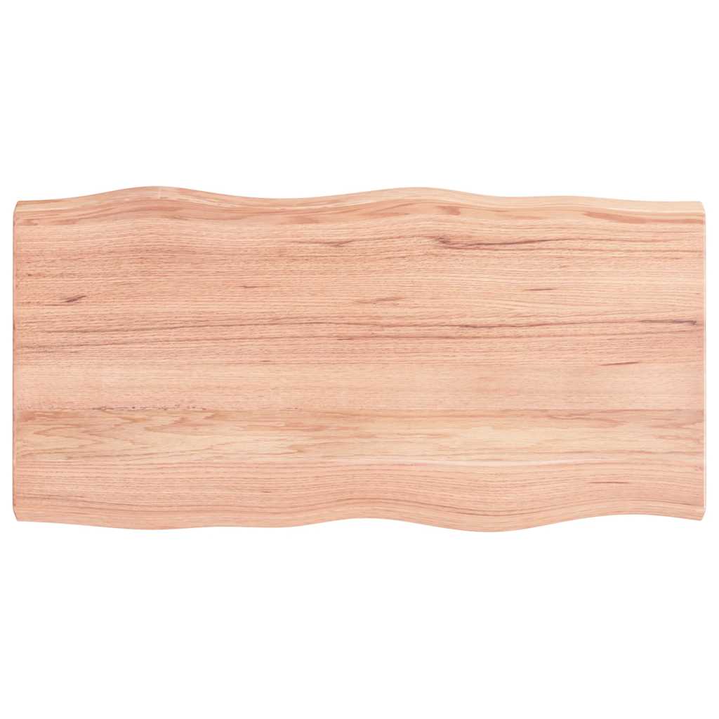 Bordplate lysebrun 100x50x(2-6)cm behandlet heltre naturlig vidaXL