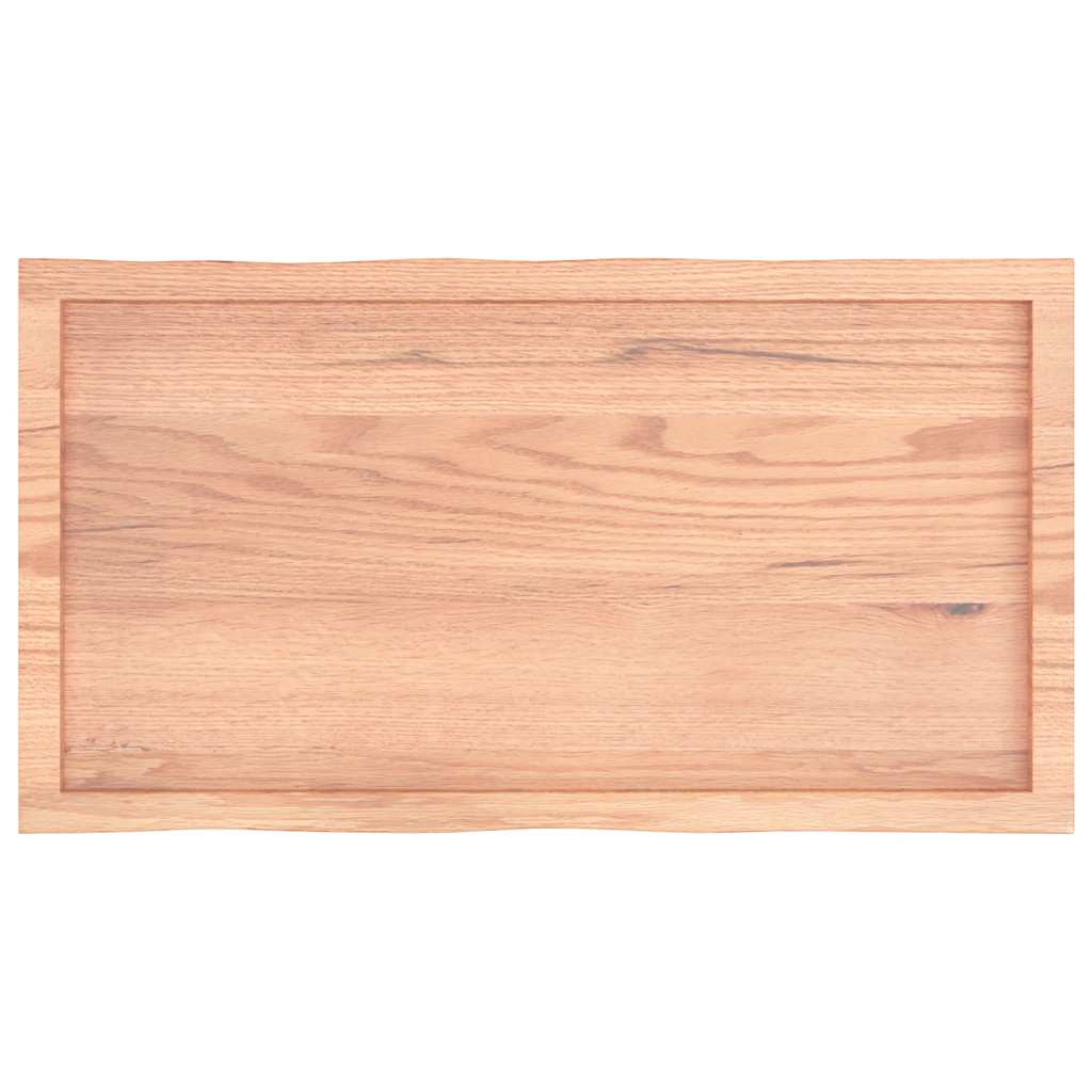 Bordplate lysebrun 100x50x(2-6)cm behandlet heltre naturlig vidaXL