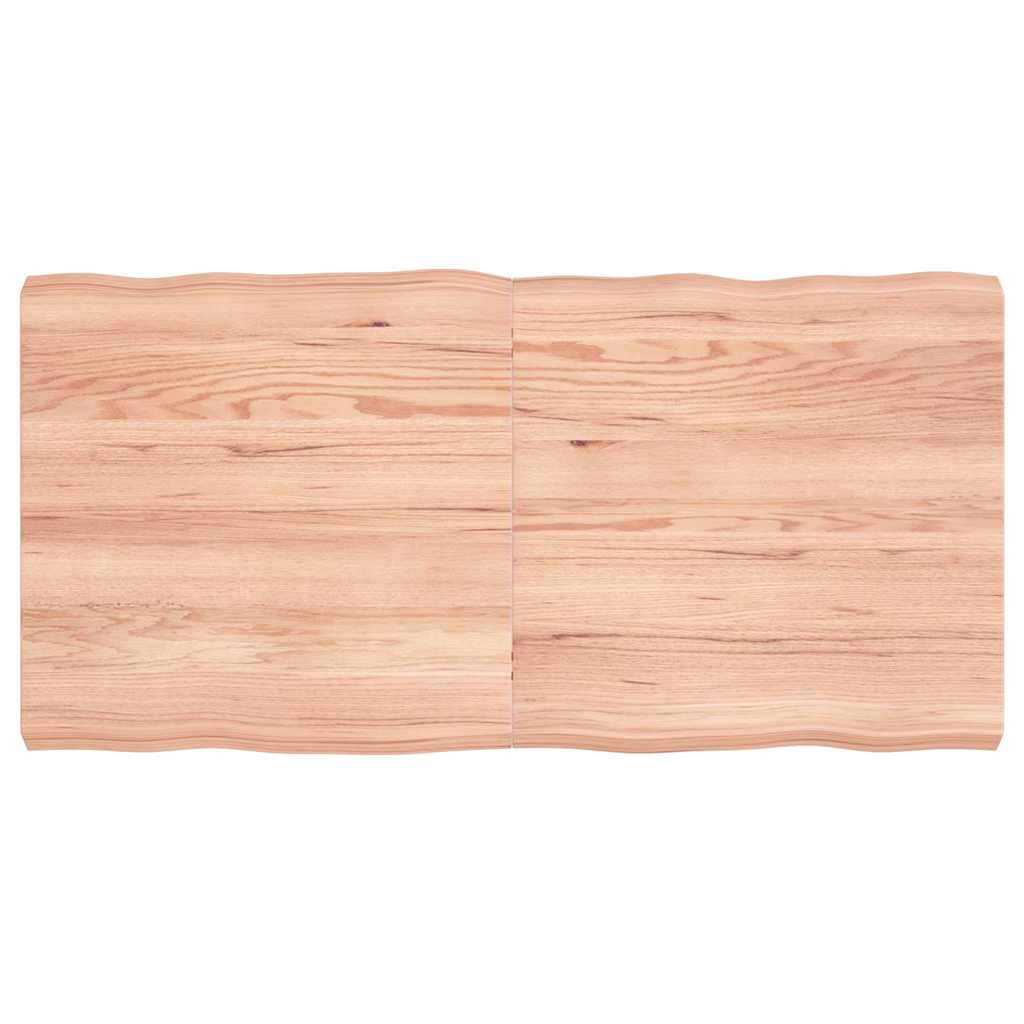 Bordplate lysebrun 120x60x(2-6)cm behandlet heltre naturlig