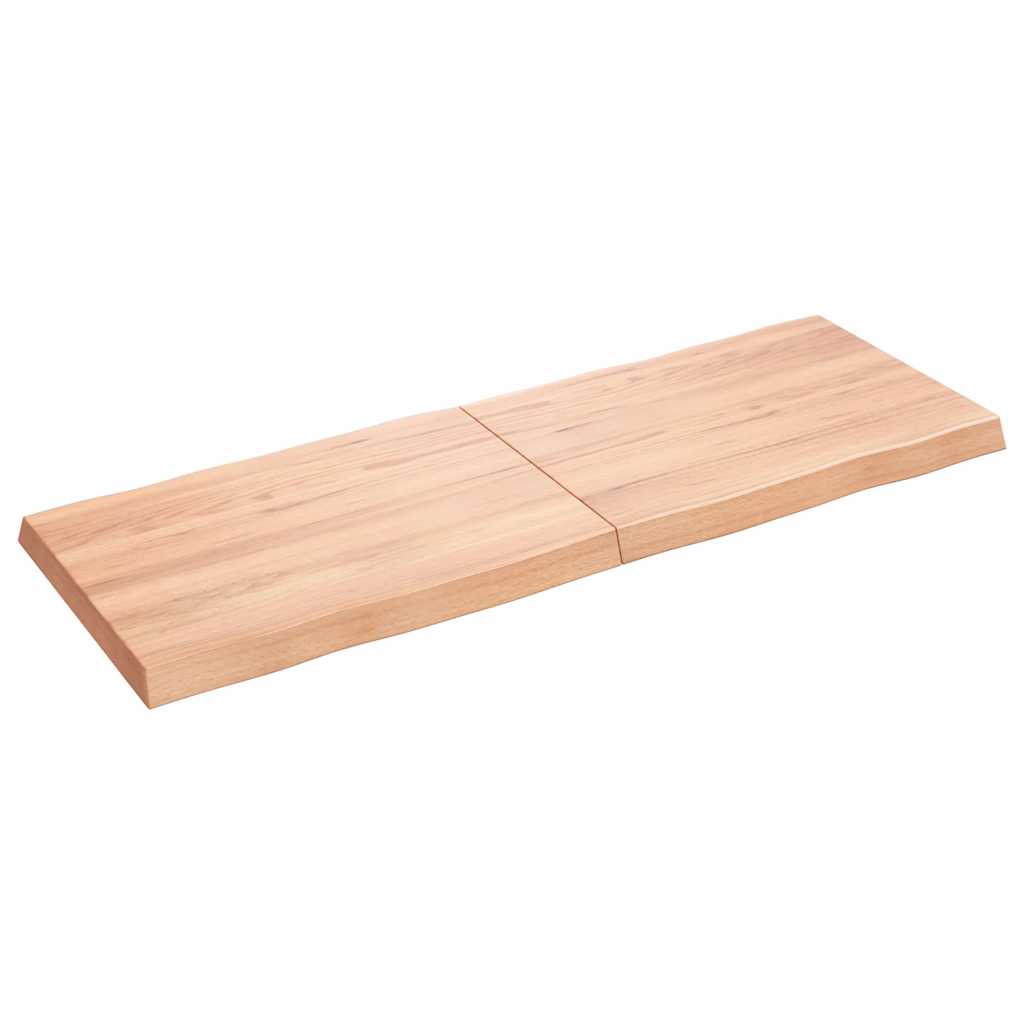 Bordplate lysebrun 140x50x(2-6)cm behandlet heltre naturlig