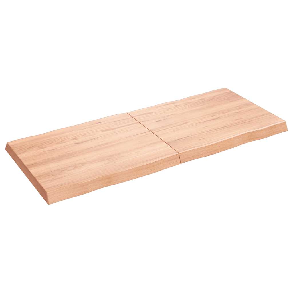 Bordplate lysebrun 140x60x(2-6)cm behandlet heltre naturlig