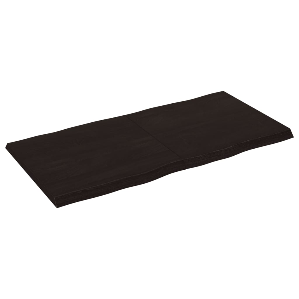 Bordplate mørkebrun 120x60x(2-4)cm behandlet heltre naturlig