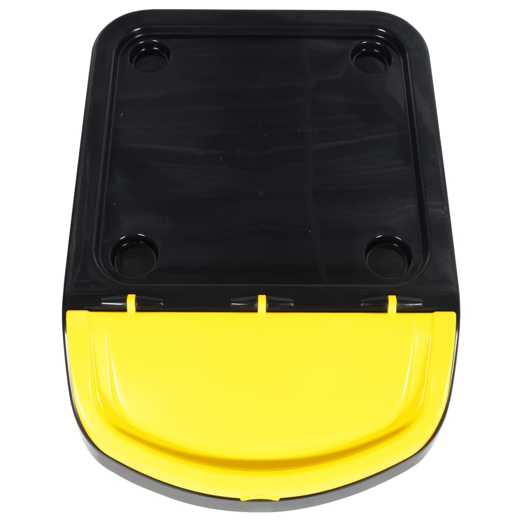 Stablebare avfallsbeholdere med lokk 3 stk svart PP 120 L vidaXL